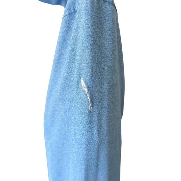 Straight Down Golf Shirt Men's M Blue Long Sleeve 1/4 Zip Performance - Picture 5 of 11